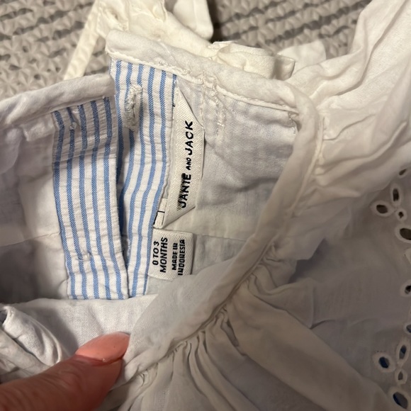 Janie and Jack SEERSUCKER dress- 0-3M - Picture 2 of 5